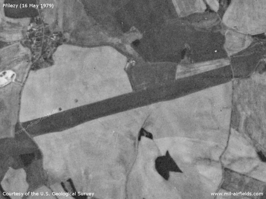 Přílezy Airfield, Czech Republic, on a US satellite image 1979