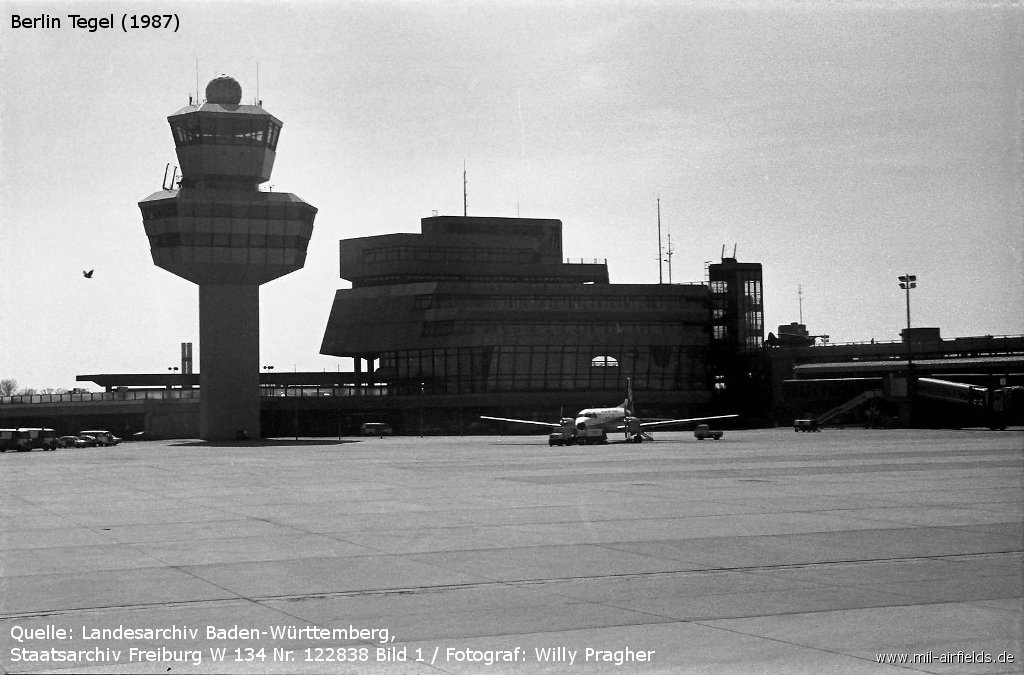 Photo of Berlin Tegel airport terminal in 1987
