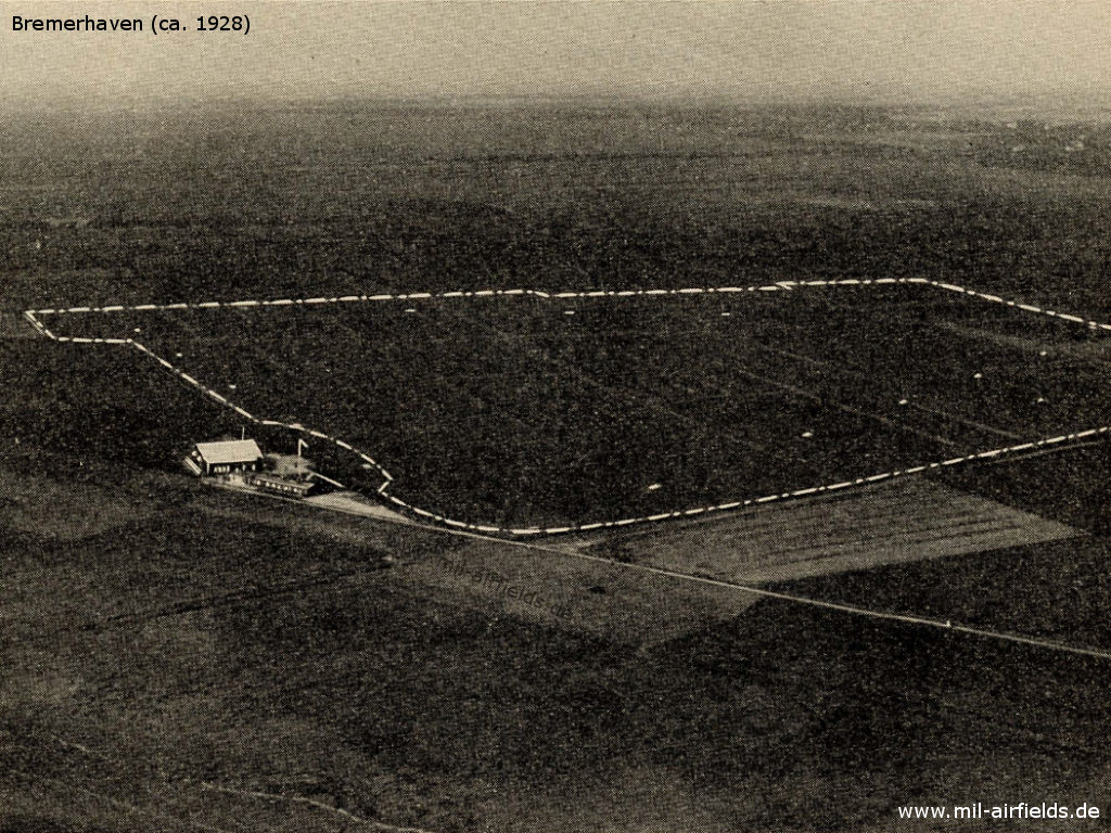 Aerial picture of Bremerhaven aerodrome, Germany, late 1920s
