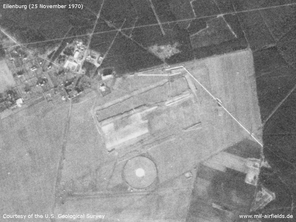 Flugplatz Eilenburg auf einem Satellitenbild 1970