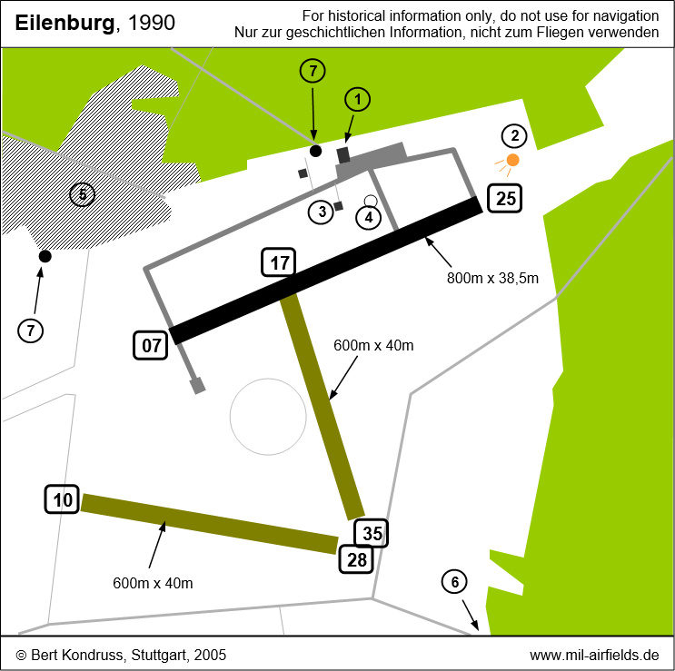 Map of Eilenburg airfield, Germany