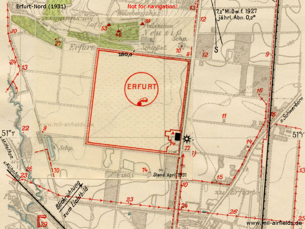 Plan of Erfurt North Airport 1931