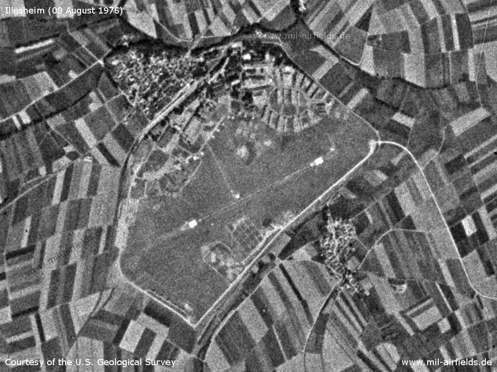 Illesheim Army Air Field AAF, Germany, on a US satellite image 1976