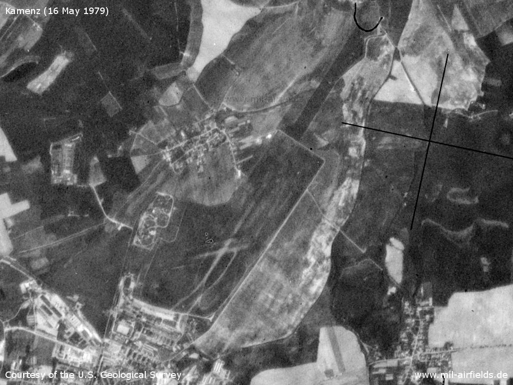 Kamenz Airfield, Germany, on a US satellite image 1979