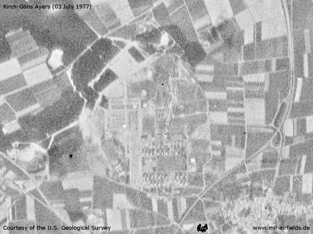 Ayers Barracks der US Army in Kirch-Göns auf einem Satellitenbild 1977