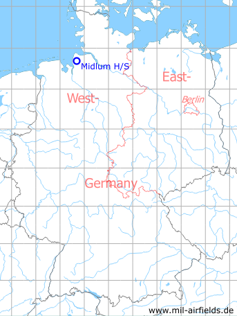 Map with location of Midlum Highway Strip, Germany