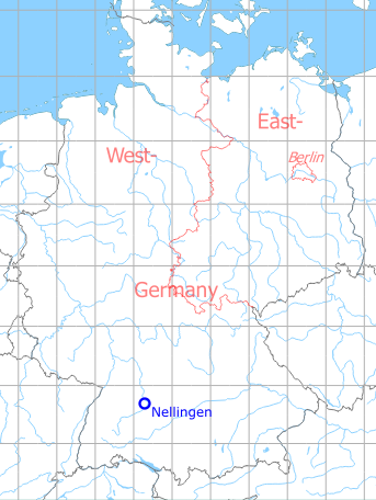 Map with location of Nellingen Army Heliport