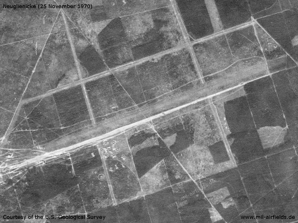Neuglienicke Airfield, Germany, on a US satellite image 1970