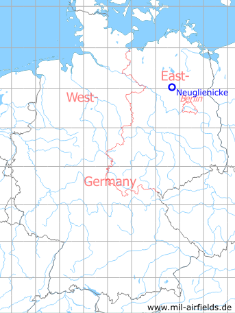 Map with location of Neuglienicke Airfield, Germany