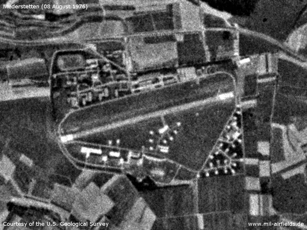 Flugplatz Niederstetten auf einem Satellitenbild 1976