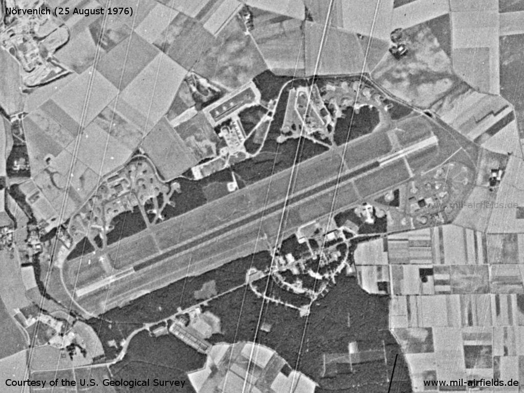Fliegerhorst Nörvenich auf einem Satellitenbild 1976