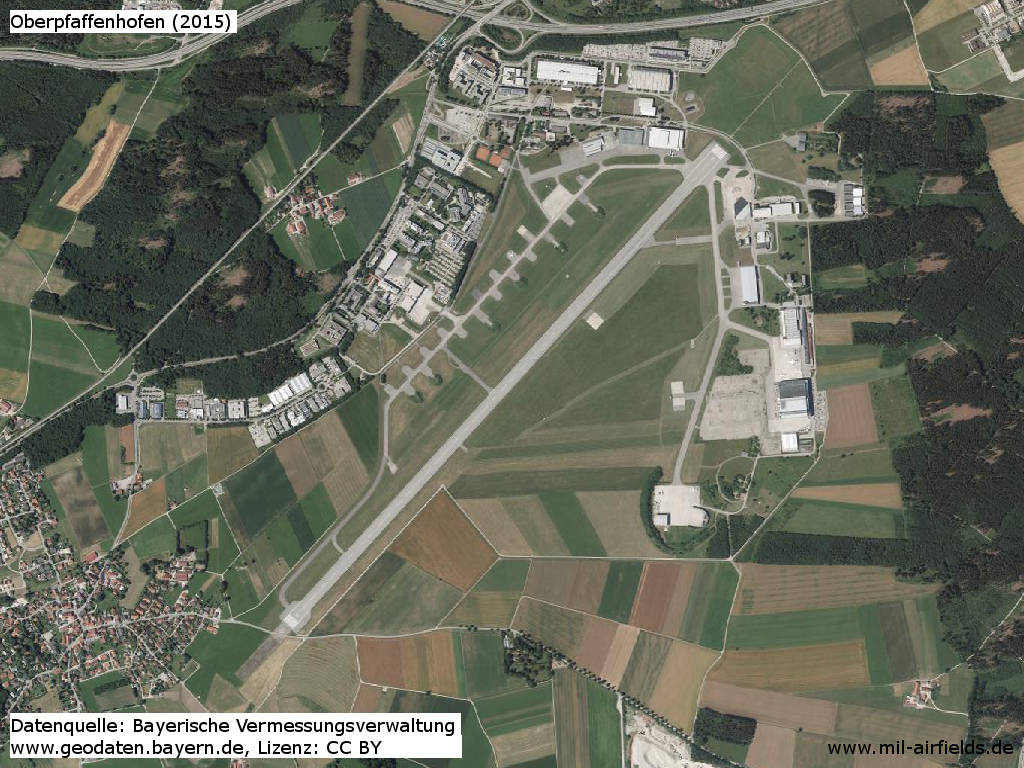Orthophoto 2015 Oberpfaffenhofen airfield, Germany