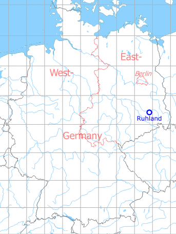 Map with location of Ruhland Highway Strip, Germany