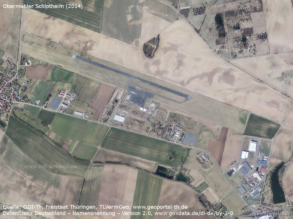Aerial picture Obermehler Airfield, Germany