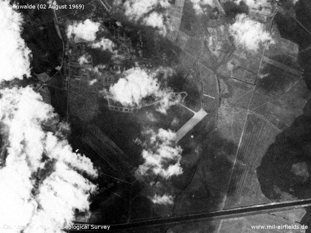 Satellite image August 1969: Schonwalde Airfield, Germany