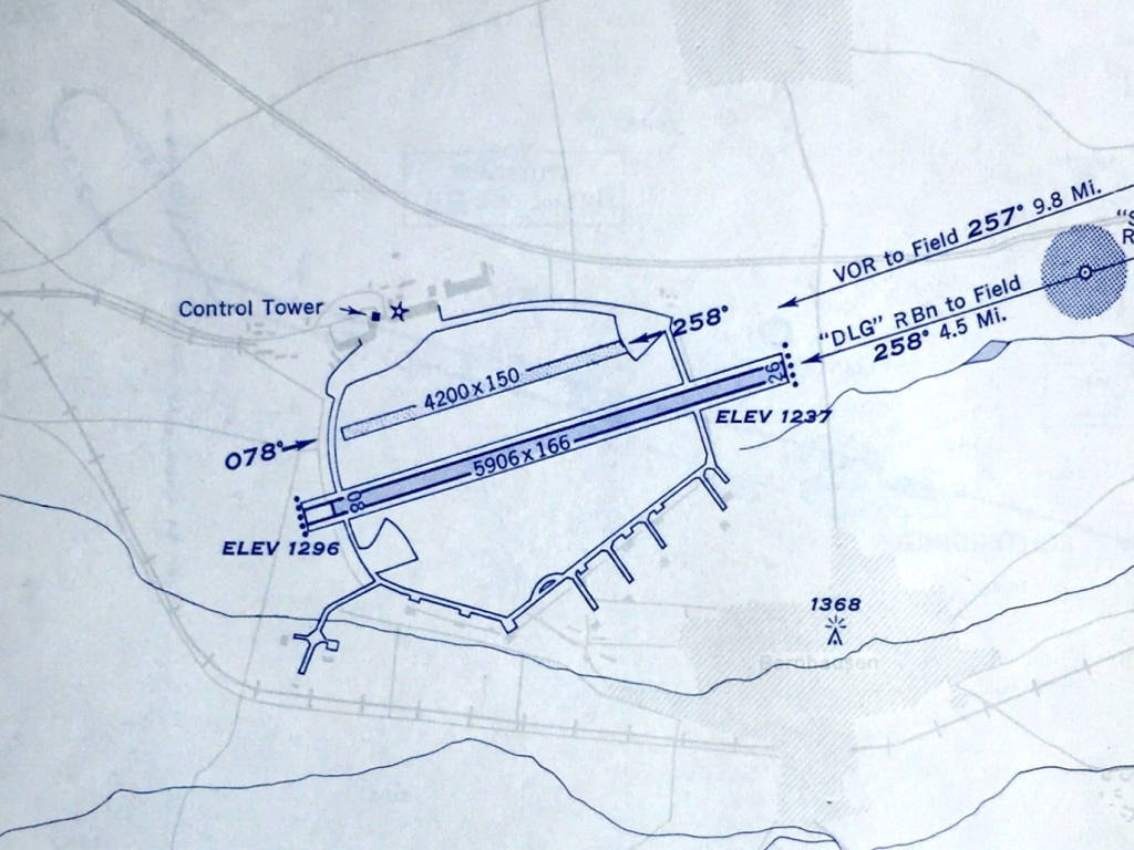Karte Flughafen Stuttgart von 1953