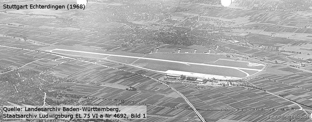 Flughafen Stuttgart Luftbild 1968