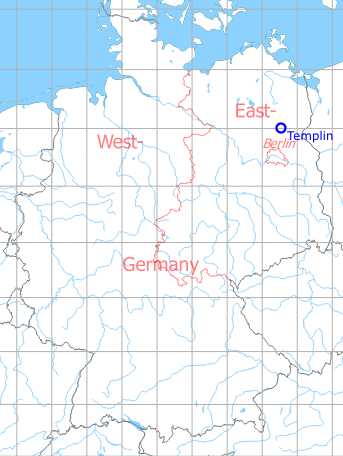Karte mit Lage Flugplatz Templin