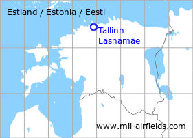 Map with location of Tallinn Lasnamäe Airfield / Air Base