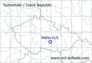 Map with location of Měřín Highway Strip, Czech Republic