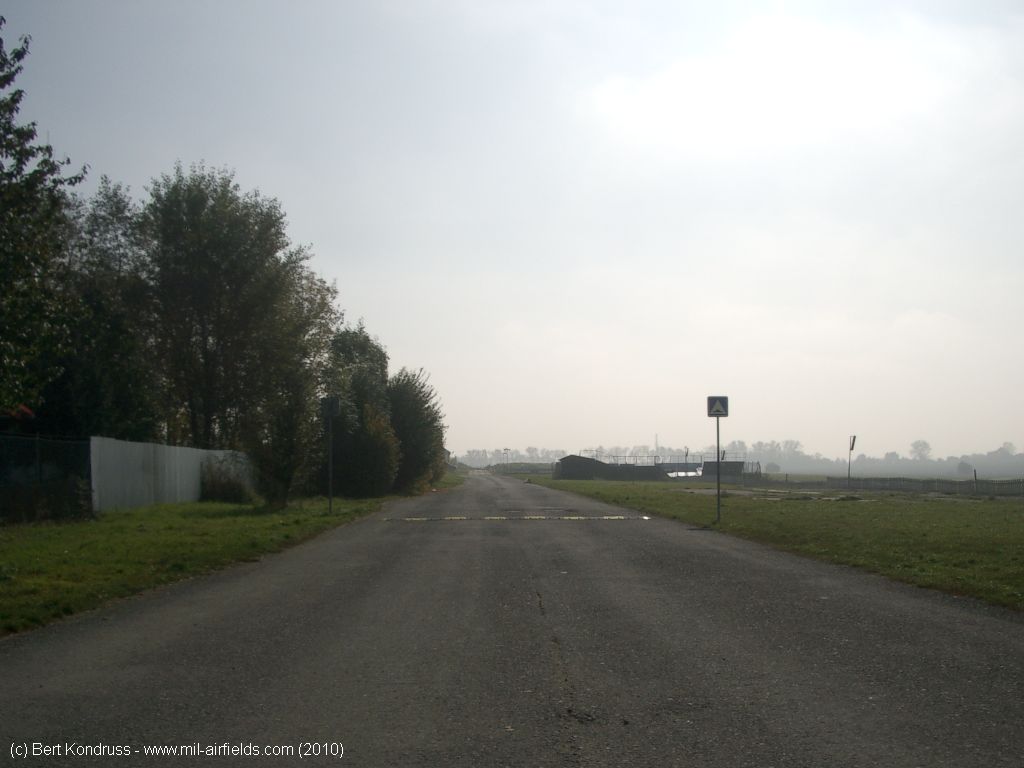 Road on the east side of the airfield