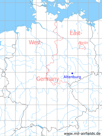 Karte mit Lage Altenburg, DDR
