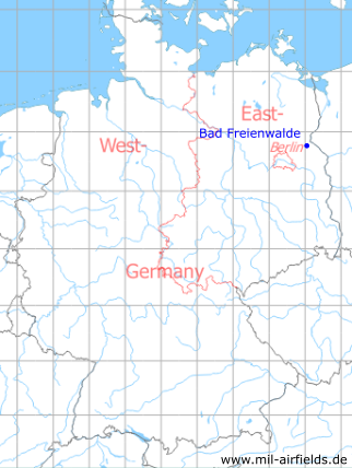 Karte mit Lage Bad Freienwalde, DDR