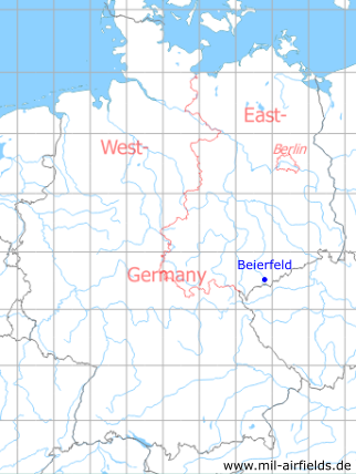 Karte mit Lage Beierfeld, DDR