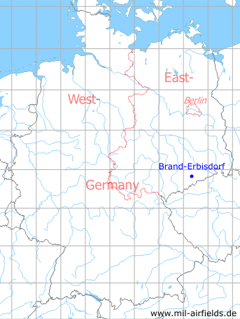 Karte mit Lage Brand-Erbisdorf, DDR