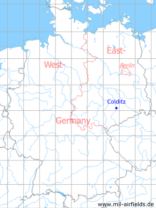Karte mit Lage Colditz - ehemalige DDR-Unternehmen, DDR