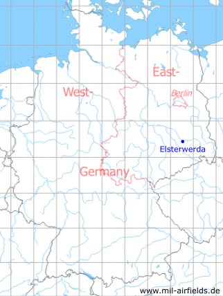 Karte mit Lage Elsterwerda, DDR