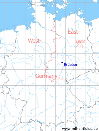 Karte mit Lage Erdeborn, DDR