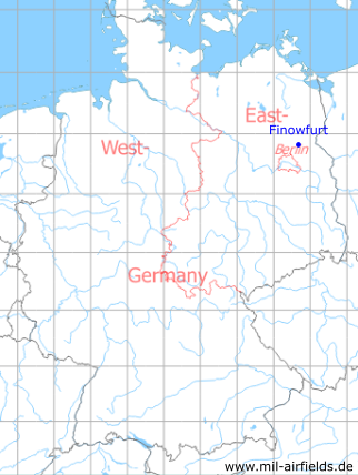 Karte mit Lage Finowfurt, DDR
