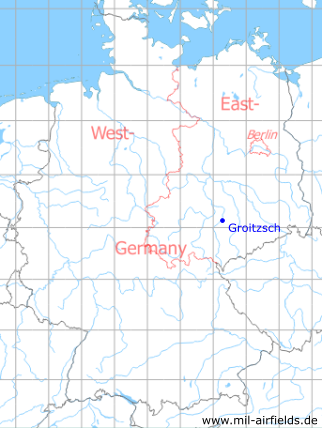 Karte mit Lage Groitzsch, DDR