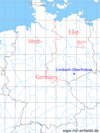 Karte mit Lage Limbach-Oberfrohna, DDR