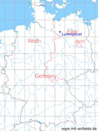 Karte mit Lage Ludwigslust, DDR