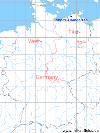 Karte mit Lage Ribnitz-Damgarten, DDR