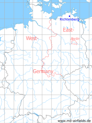 Karte mit Lage Richtenberg, DDR