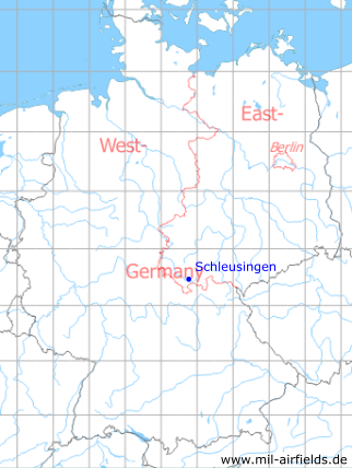 Karte mit Lage Schleusingen - ehemalige DDR-Unternehmen, DDR