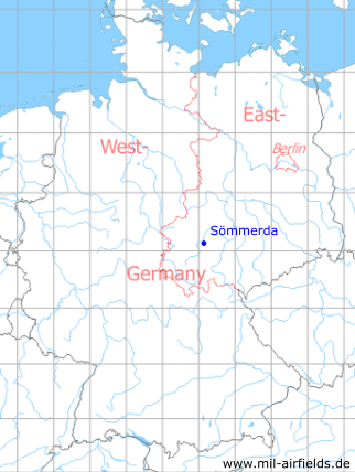 Karte mit Lage Sömmerda, DDR