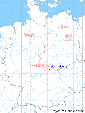 Karte mit Lage Sonneberg, DDR