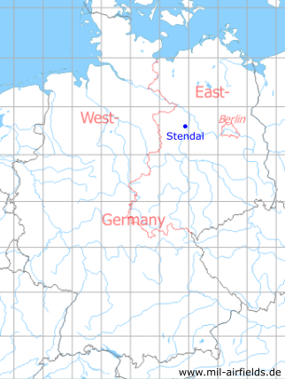 Karte mit Lage Stendal, DDR
