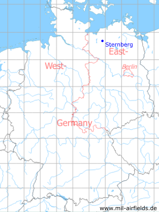 Karte mit Lage Sternberg, DDR