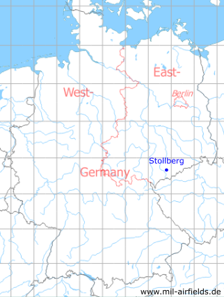 Karte mit Lage Stollberg/Erzgebirge - ehemalige DDR-Unternehmen, DDR