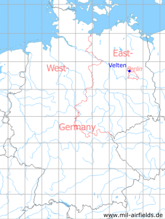 Karte mit Lage Velten, DDR