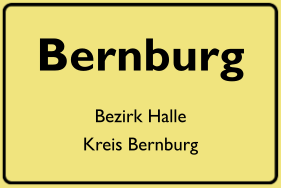 Ortsschild Bernburg (Saale), DDR