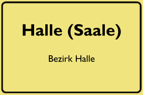 Ortsschild Halle (Saale), DDR