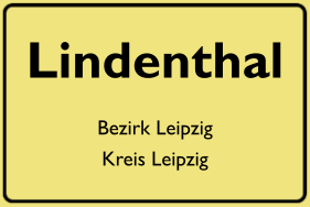 Ortsschild Lindenthal, DDR