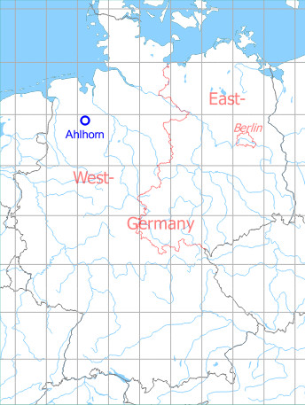 Map with location of Ahlhorn Air Base