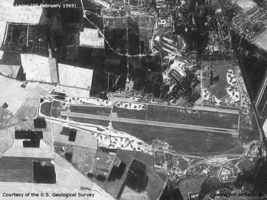 Flugplatz Altes Lager / Jüterbog auf einem Satellitenbild 1969